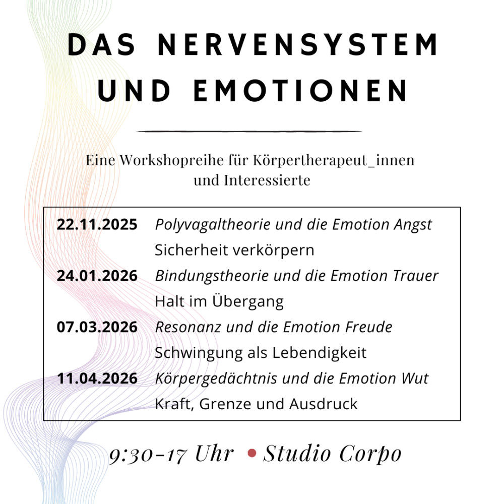 Event image for Das Nervensystem und Emotionen - Eine Workshopreihe für Körpertherapeut_innen und Interessierte